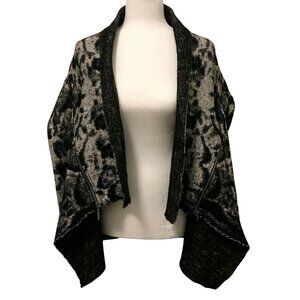 MARCIANO by GUESS Sweater Jacket Coat X Small  XS Black White Wool Blend EUC